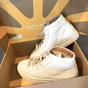 Soludos Ibiza High-top Sneakers 9.5 White Leather 8.5 Women’s